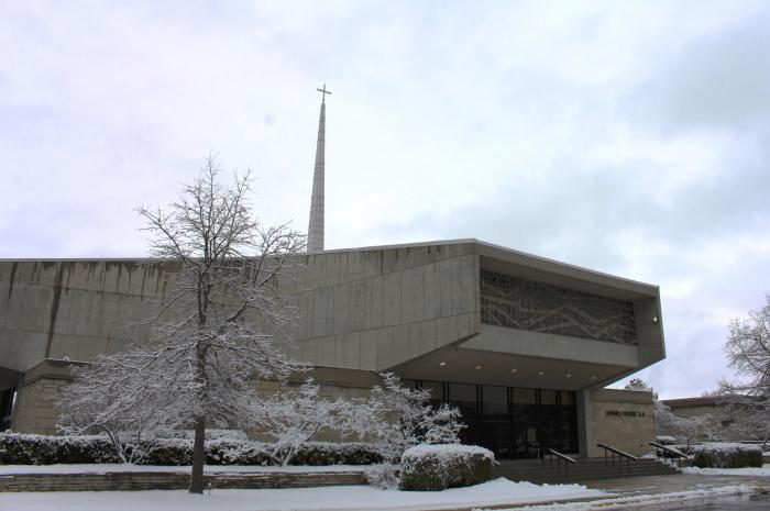 A. F. Siebert chapel in the winter.